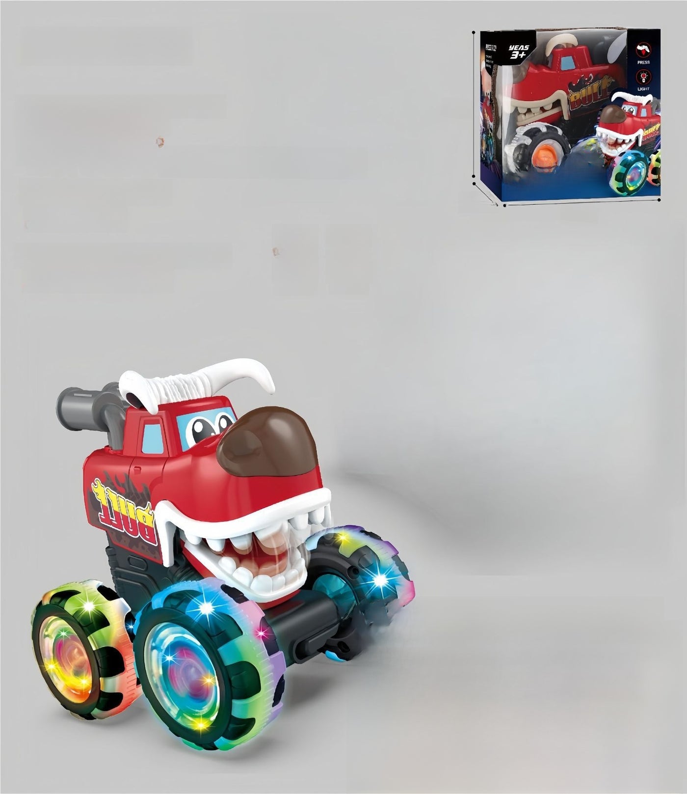 Colorful light-equipped off-road vehicle