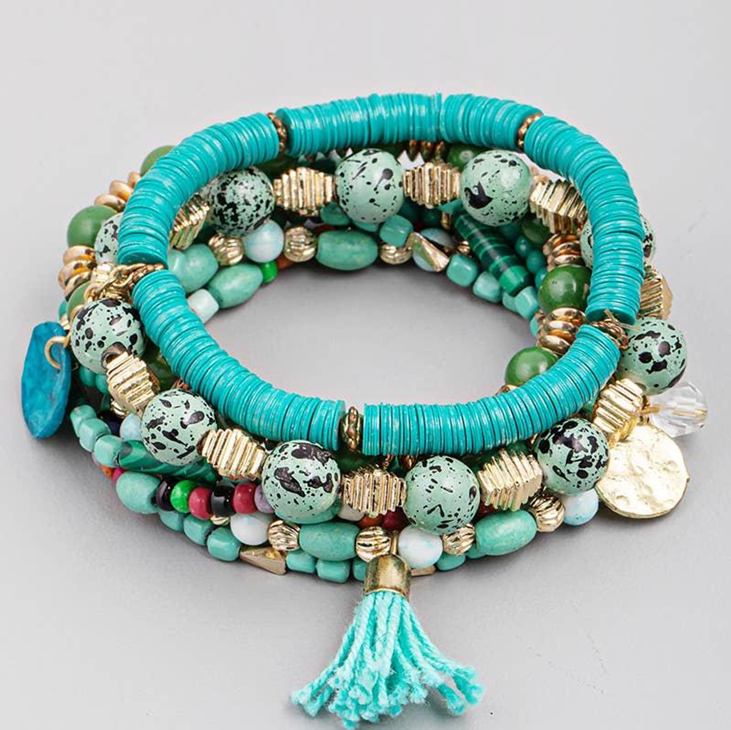 Autumn Sky Turquoise Bracelet Stack