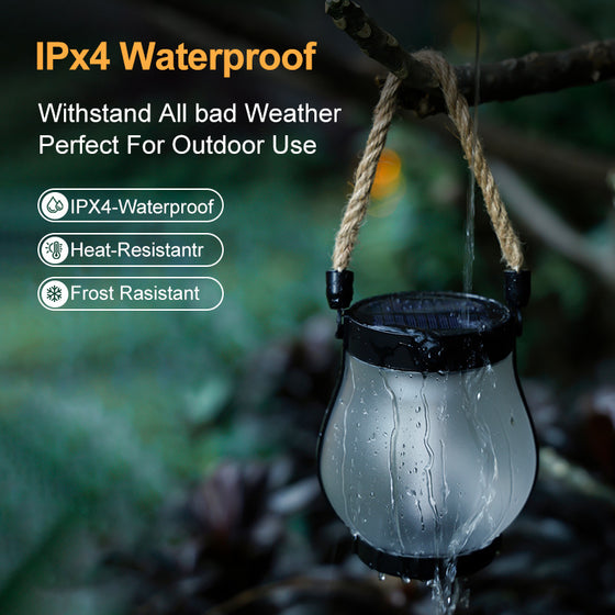 Solar Hemp Rope Flame Lamp for Outdoor Camping and Decoration product image 2