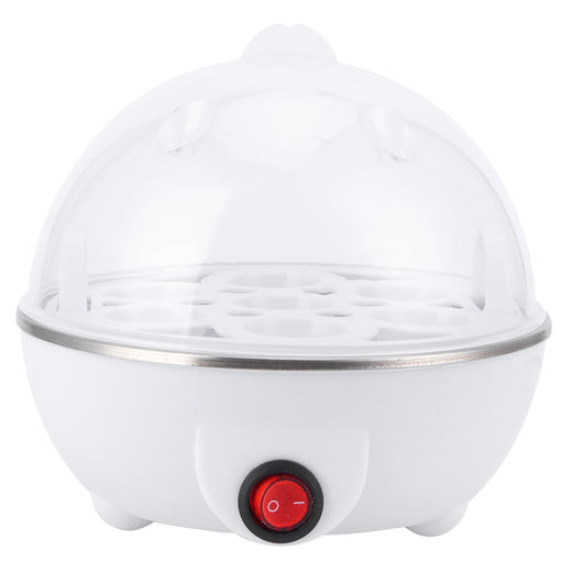 Egg cooker steamer rack holding hard-boiled eggs