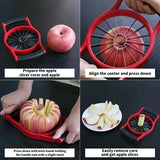 Apple slicer corer blade grid close-up