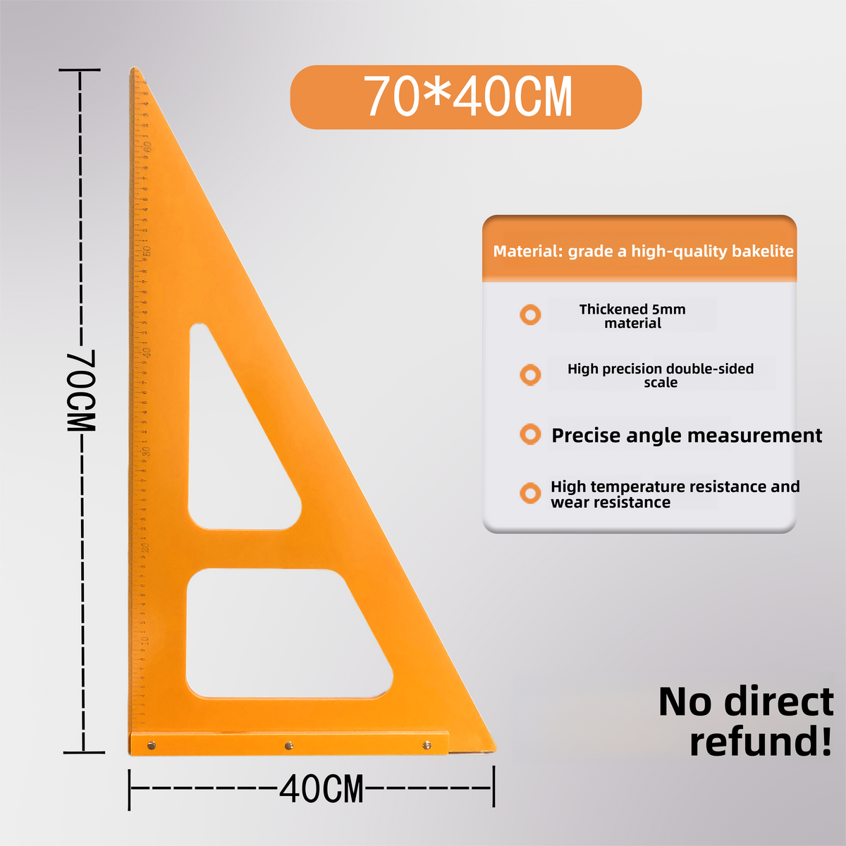 Woodworking Bakelite Triangle Ruler
