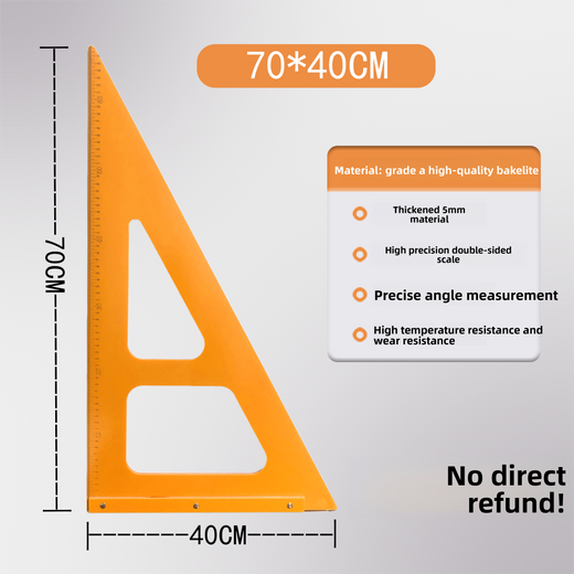 Woodworking Bakelite Triangle Ruler
