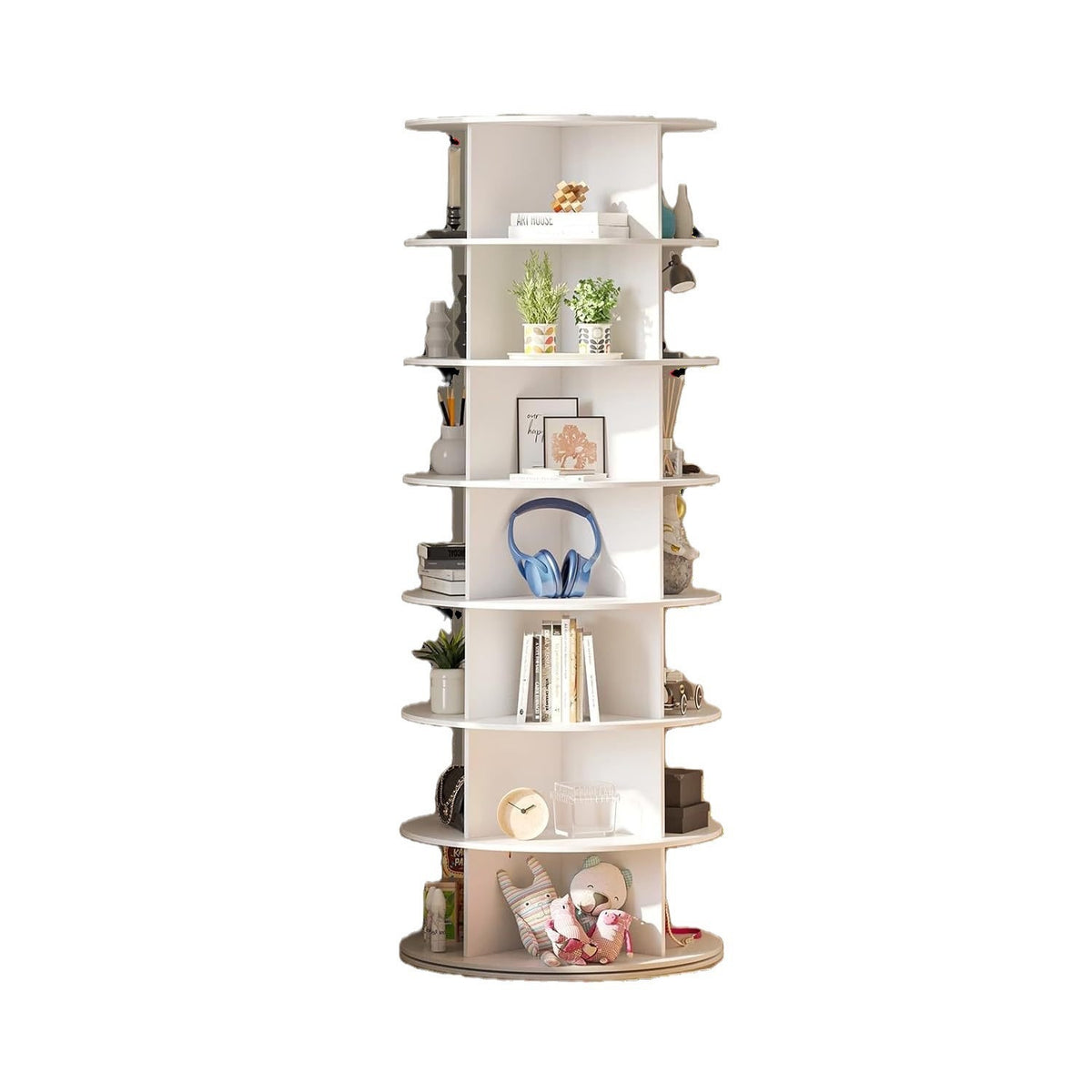 7 Tier Rotating Shoe Rack Tower Organizer