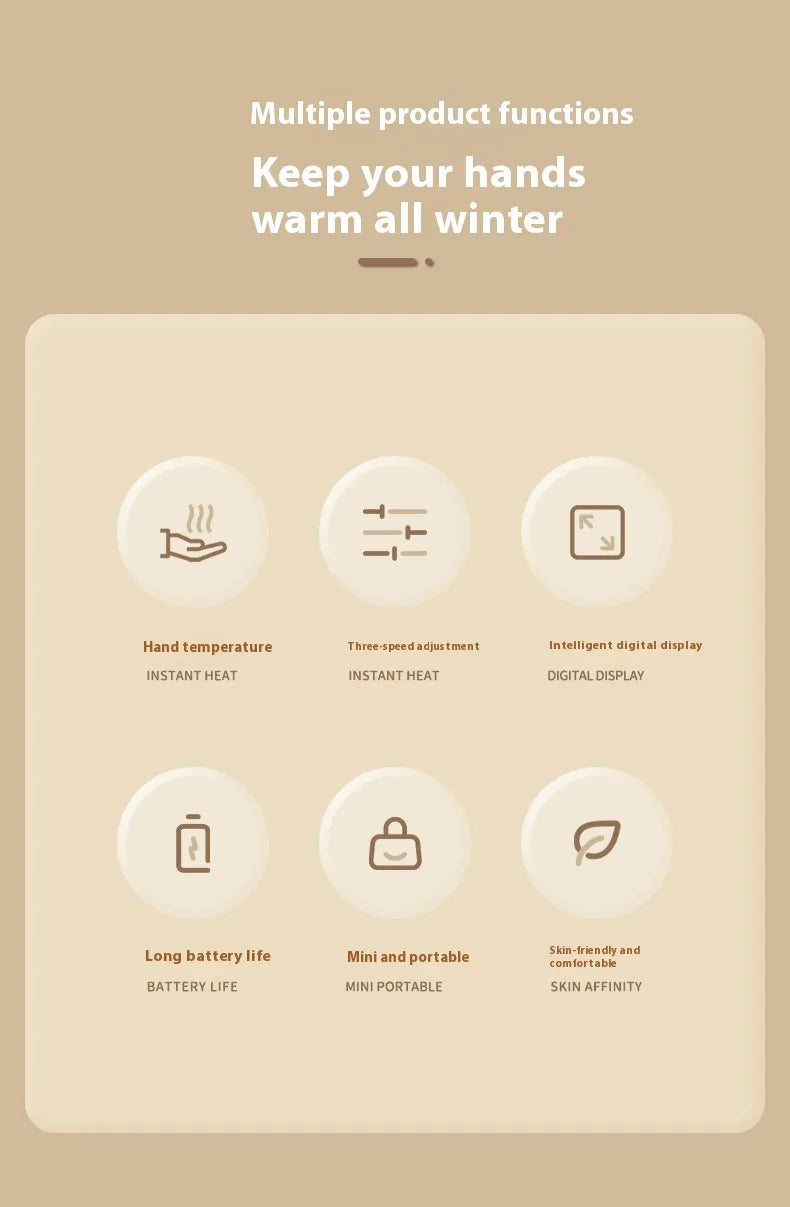 Rechargeable Hand Warmer - Portable USB Pocket Heater - Image 21