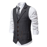 Mens Slim Fit Vintage Vest