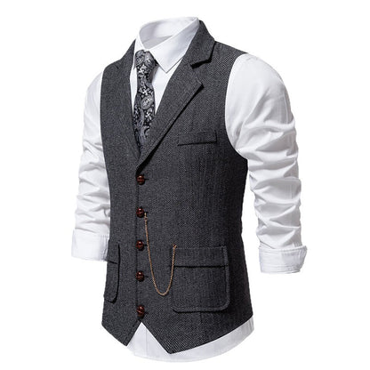Mens Slim Fit Vintage Vest
