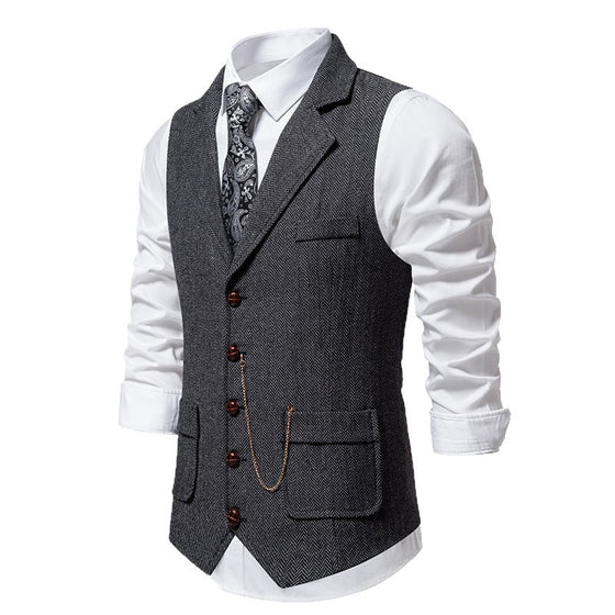 Mens Slim Fit Vintage Vest product image 5