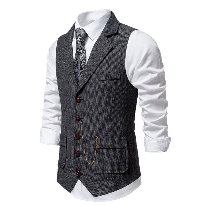 Mens Slim Fit Vintage Vest
