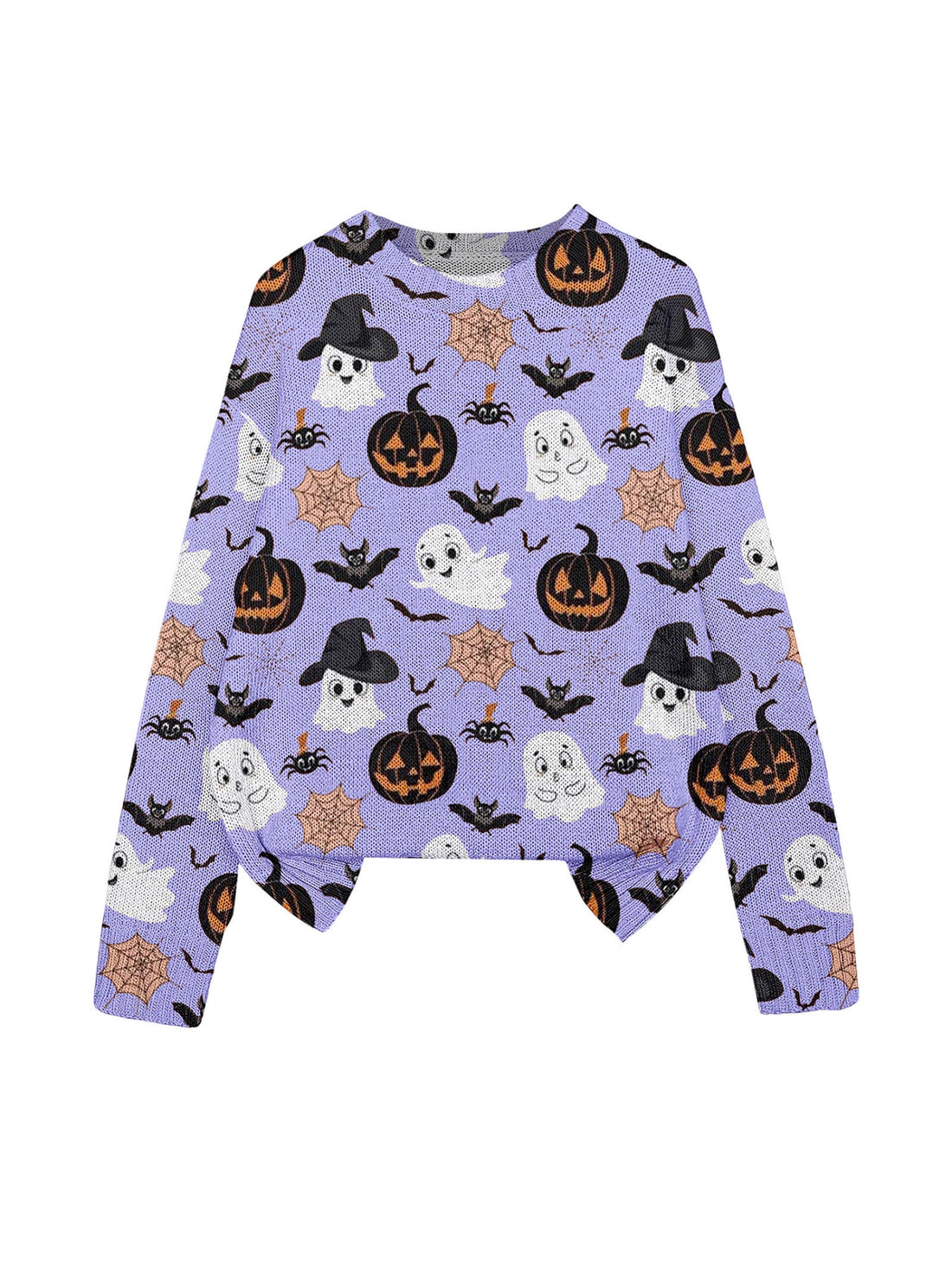 3D Print Halloween Round Neck Knitted Sweater