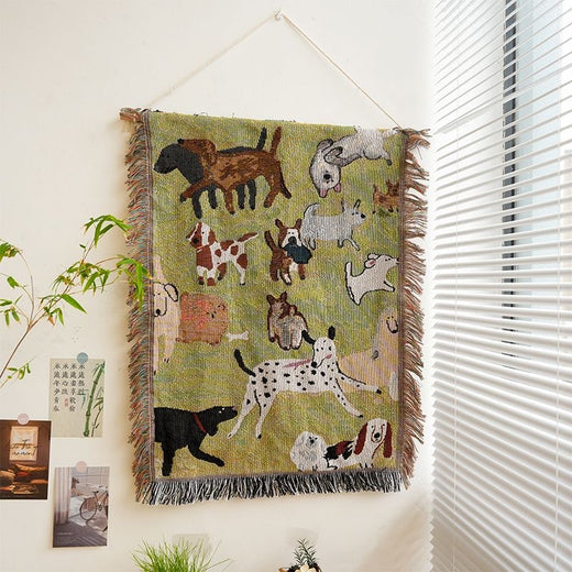 Cartoon Knitted Decorative Blanket