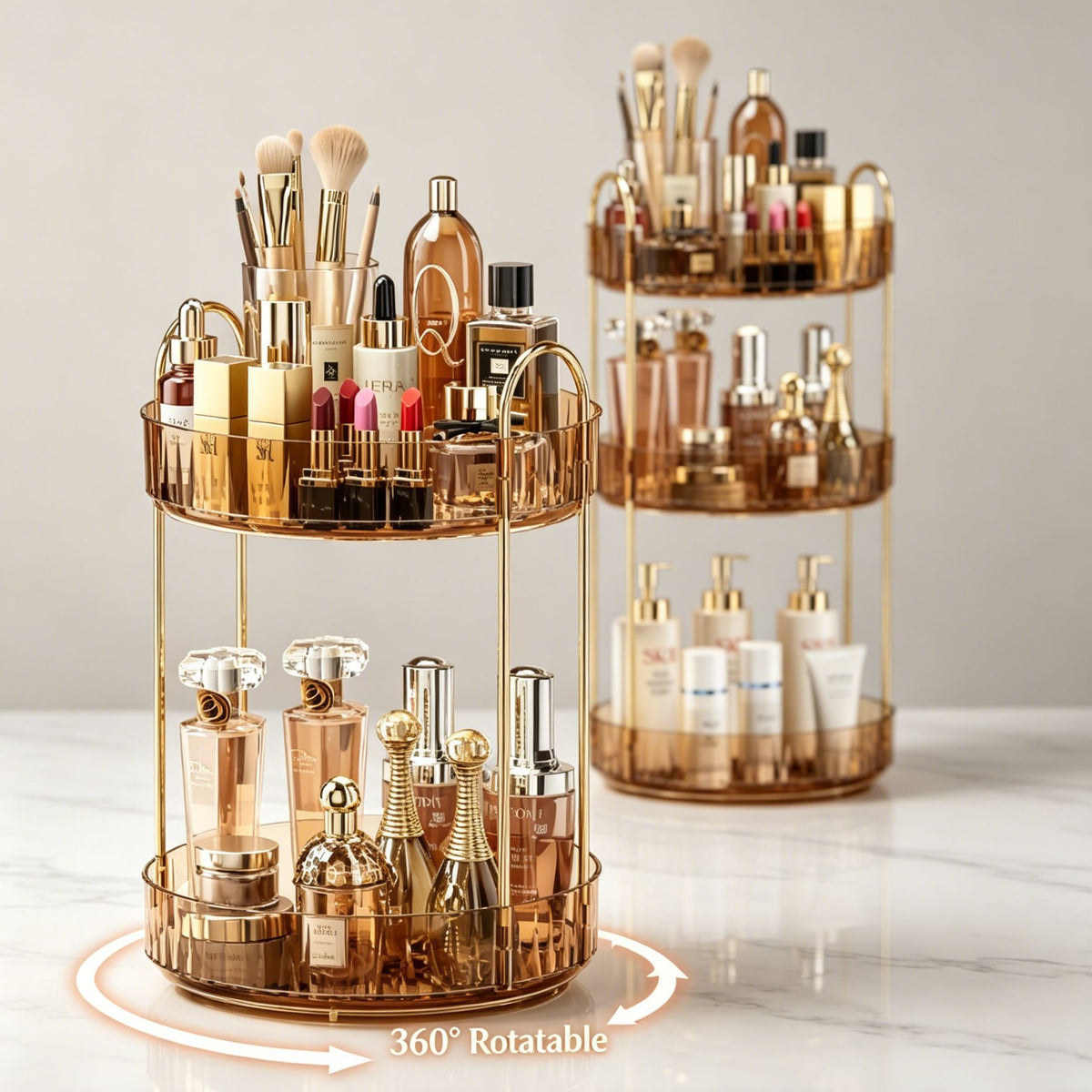 Desktop cosmetic storage box