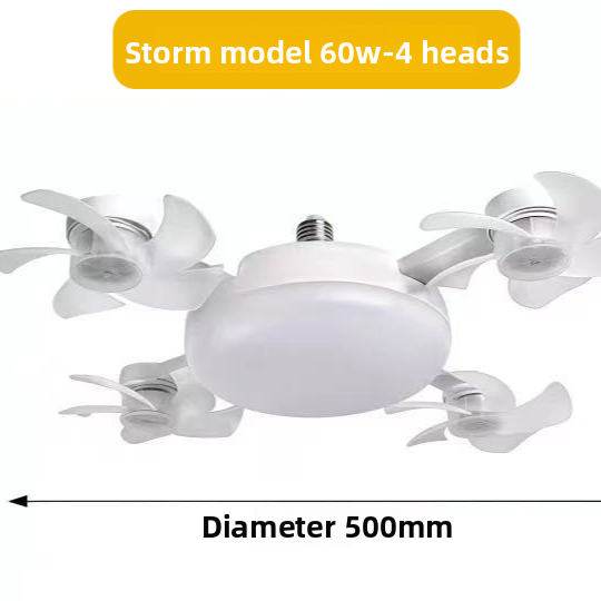Five Head Ceiling Fan Light with Remote Control