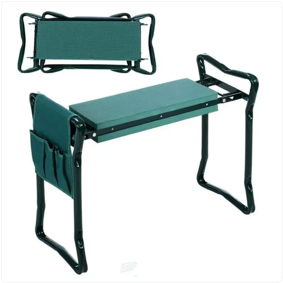 Garden kneeling stool steel frame detail