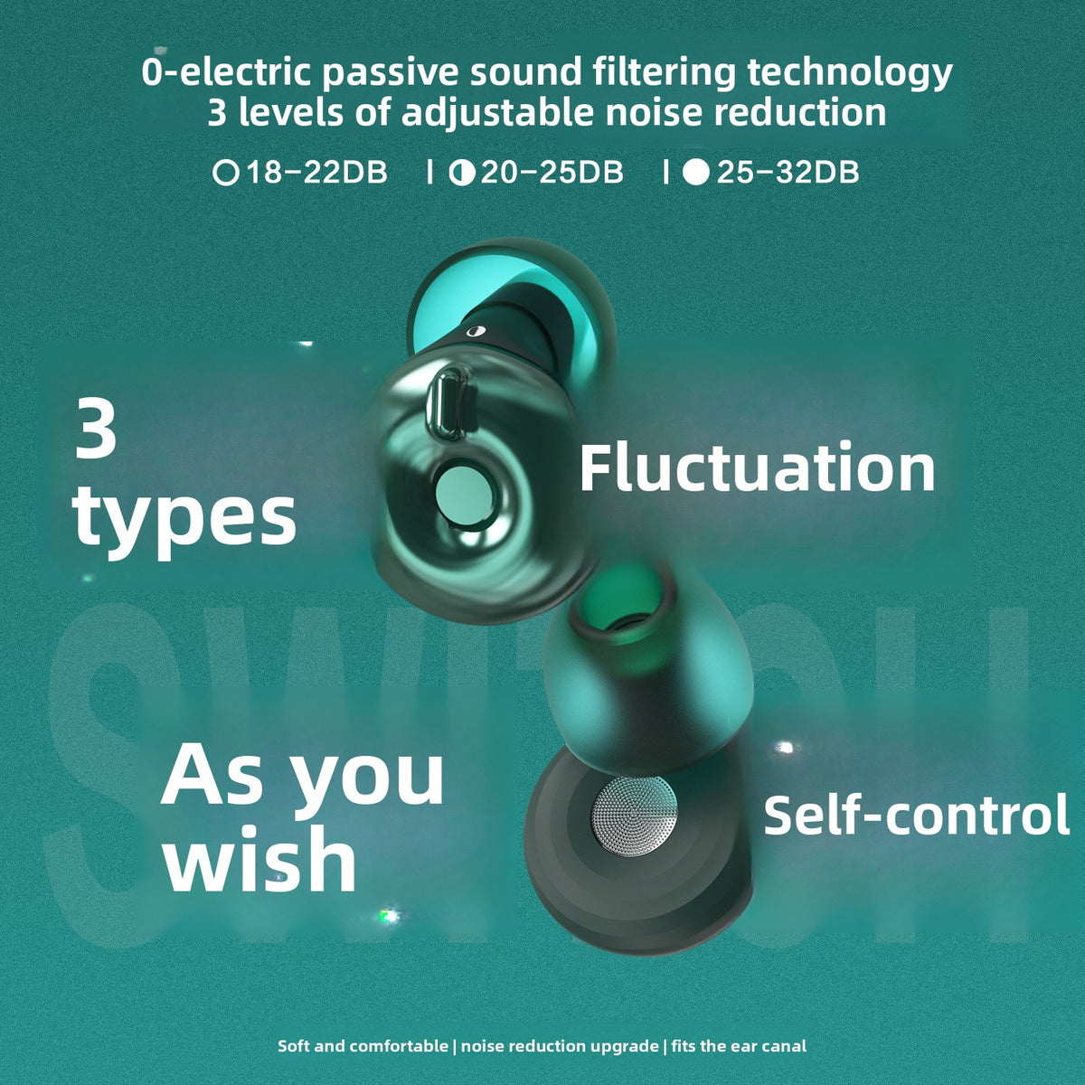 Adjustable Noise Reduction Silicone Earplugs