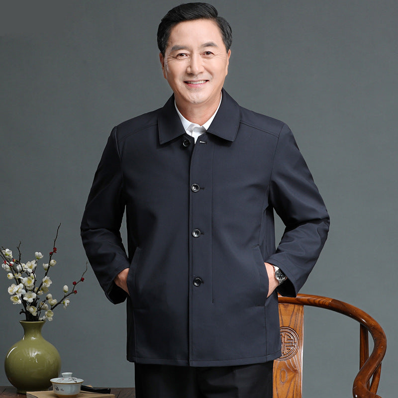 Mens Spring Autumn Jacket Cotton Blend Casual Outerwear