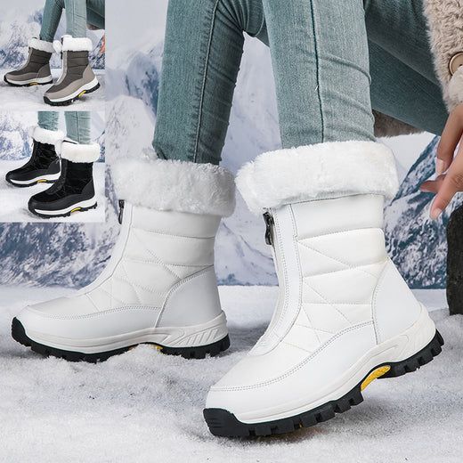 Women Fleece Lined Snow Boots Anti Slip Winter Warm Outdoor Boots