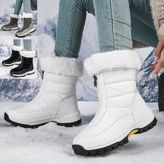 Women Fleece Lined Snow Boots Anti Slip Winter Warm Outdoor Boots