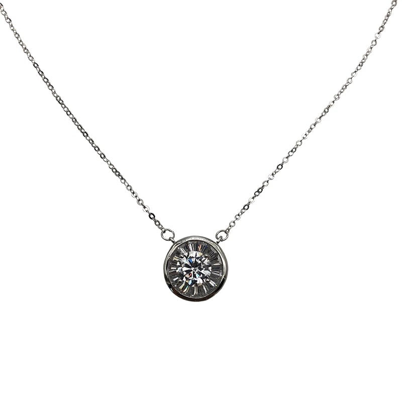 Zircon Necklace, Circle Necklace, Choker Necklace - Image 6
