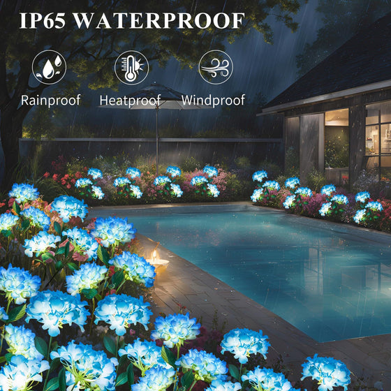 Solar Powered Hydrangea Garden Stake Lights Garden & Outdoor product image 4