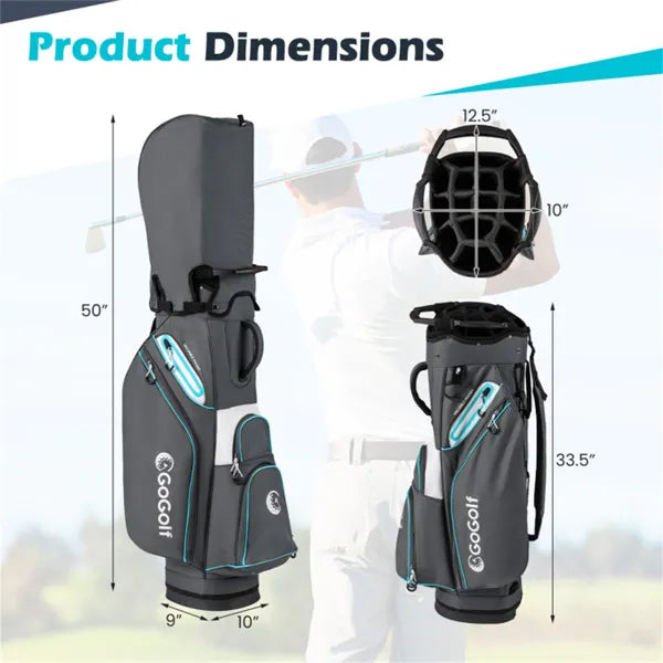 14-Way Golf Cart Bag with Cooler Pocket