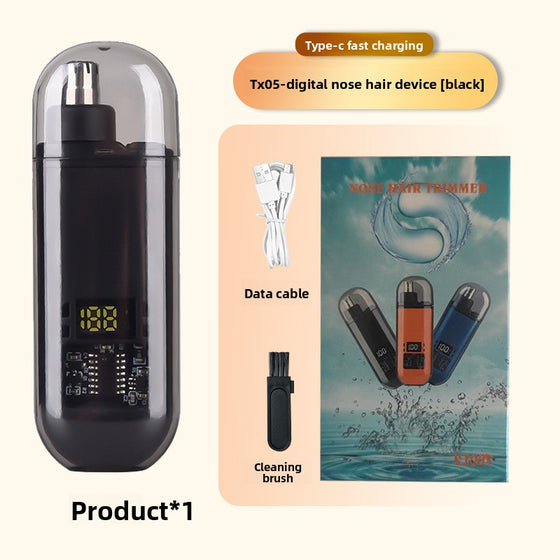 Electric Nose Hair Trimmer Compact Portable Rechargeable Detachable Washable Blades product image 5