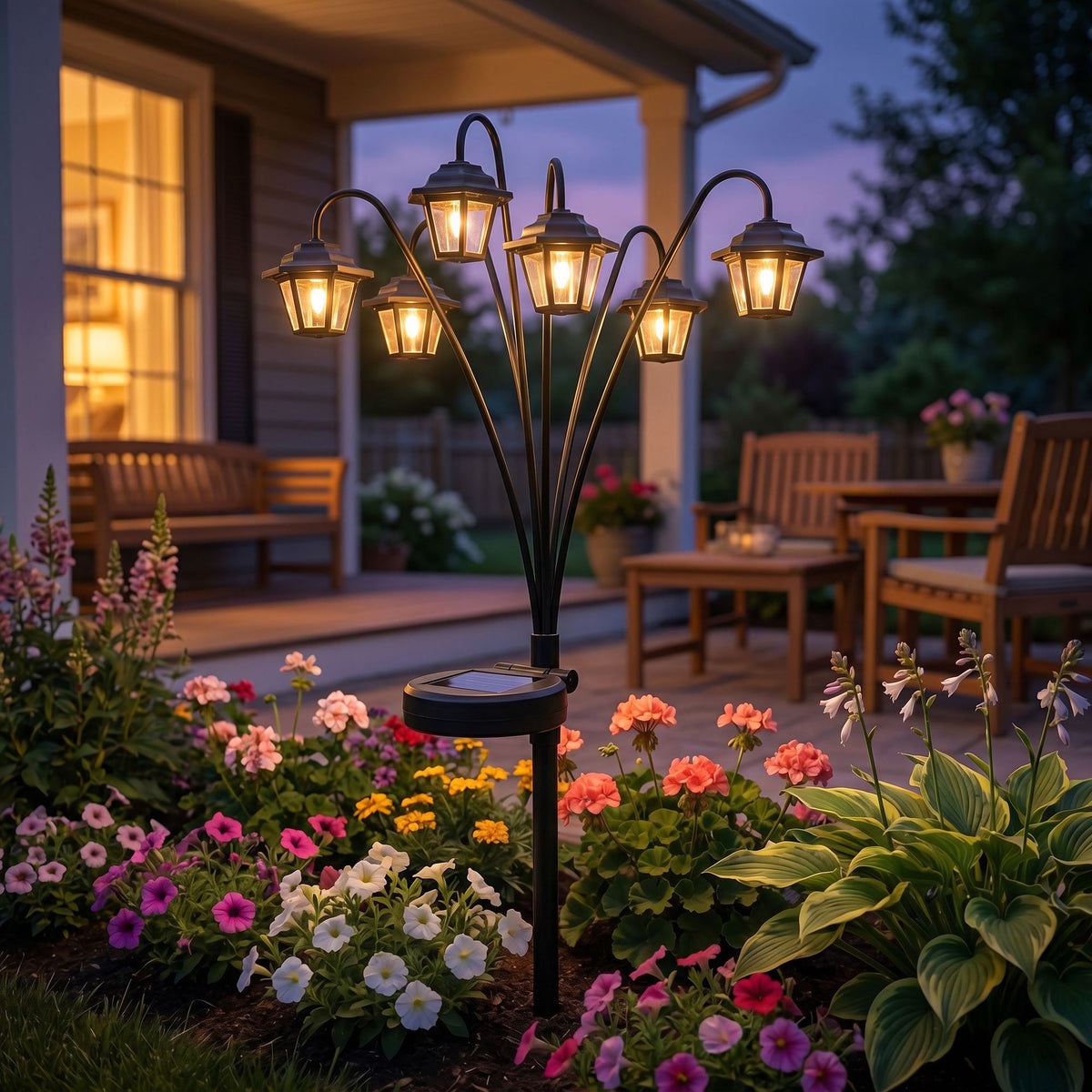 Solar Powered Waterproof Retro Garden Lantern
