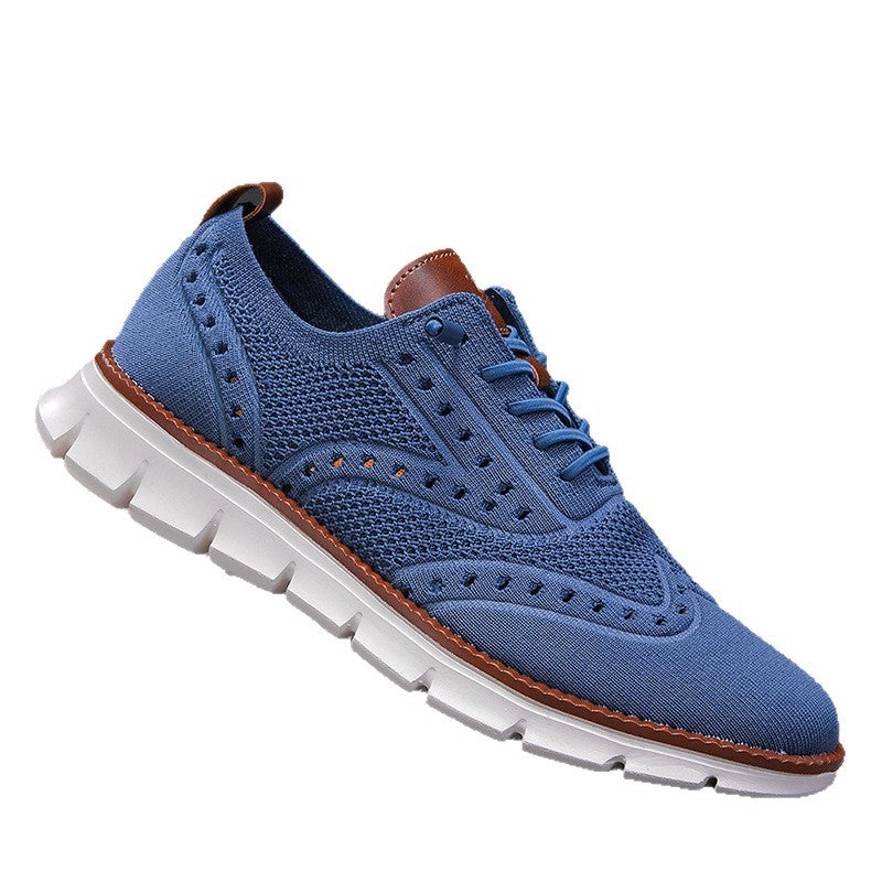 Men's Breathable Fly-Woven Mesh Casual Sneakers Lightweight Soft Sole Sports Shoes Large Size 40-50