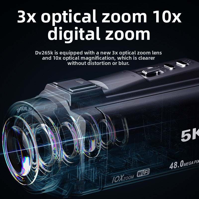 5K HD Portable Digital Camera with Touch Screen