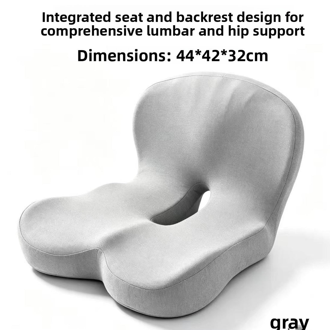 Ergonomic Memory Foam Seat Cushion with Lumbar Support Breathable Office Chair Pad