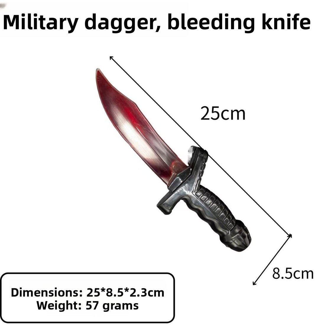 Halloween Simulation Bleeding Knife Prop Horror Fake Blood Zombie Makeup Toy