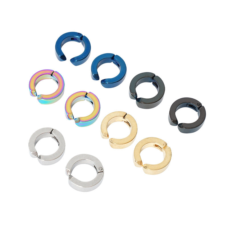 Stainless Steel Geometric Non-Pierced Unisex Ear Clip