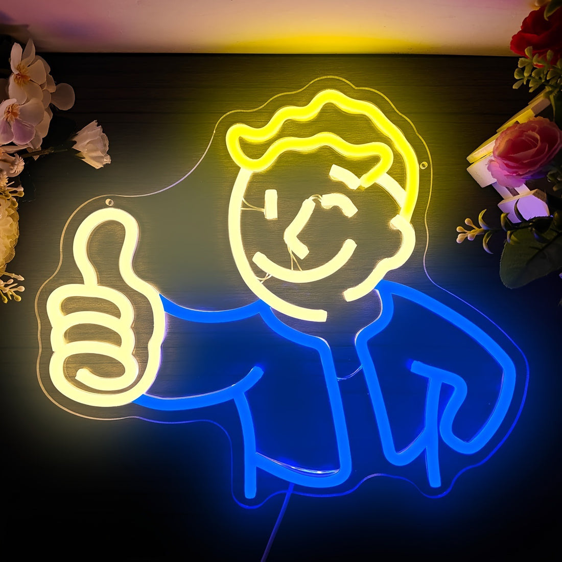 Flexible LED Neon Light Sign Bat Skull Lock Shape Wall Decor