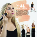 Portable electric makeup brush in black for travel use