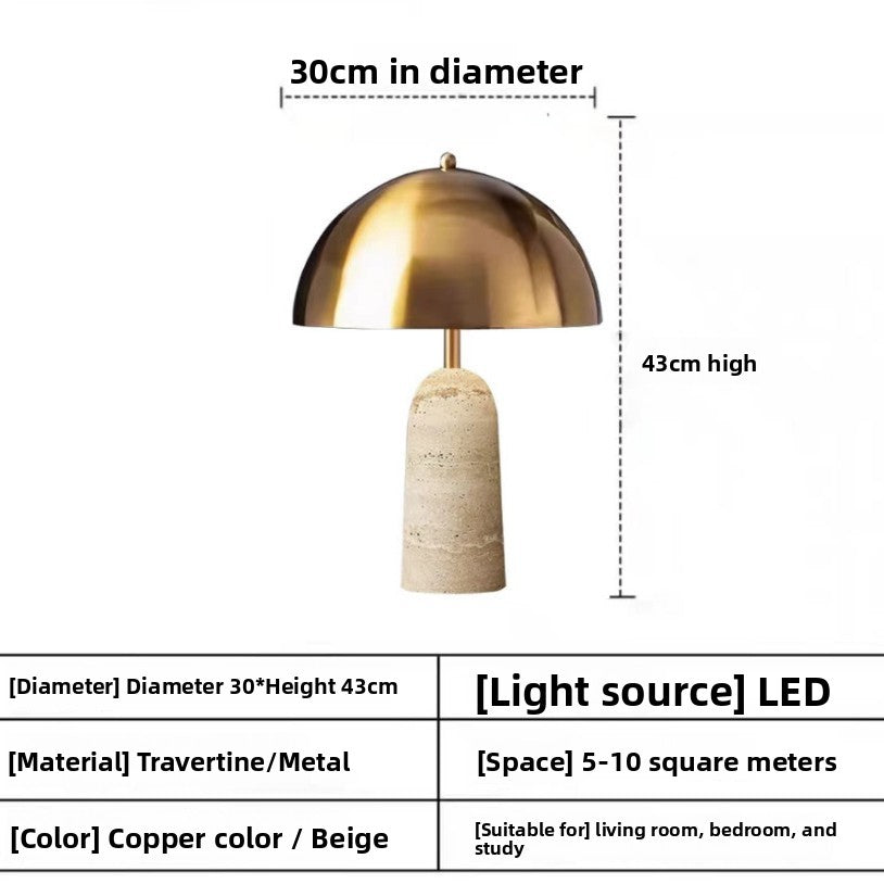 Nordic-style marble base metal mushroom floor lamp