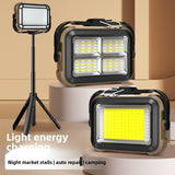 Solar Powered LED Work Lamp with Magnetic Hook