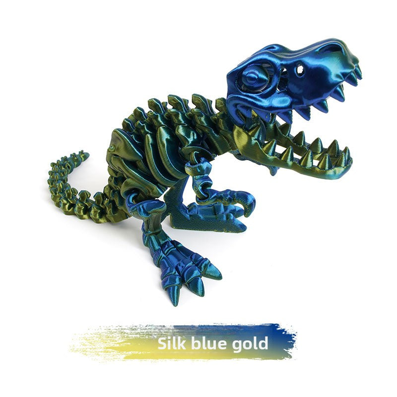3D Printed Tyrannosaurus Rex Dinosaur Skeleton Craft Toy