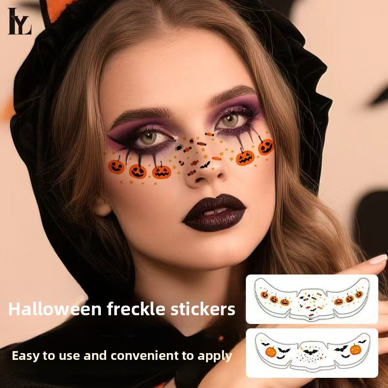 Halloween makeup tattoo stickers waterproof freckle stickers