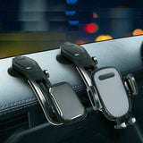 Vent clamp variant mounted on a car air vent