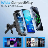 360 degree wireless car charger mount on dashboard