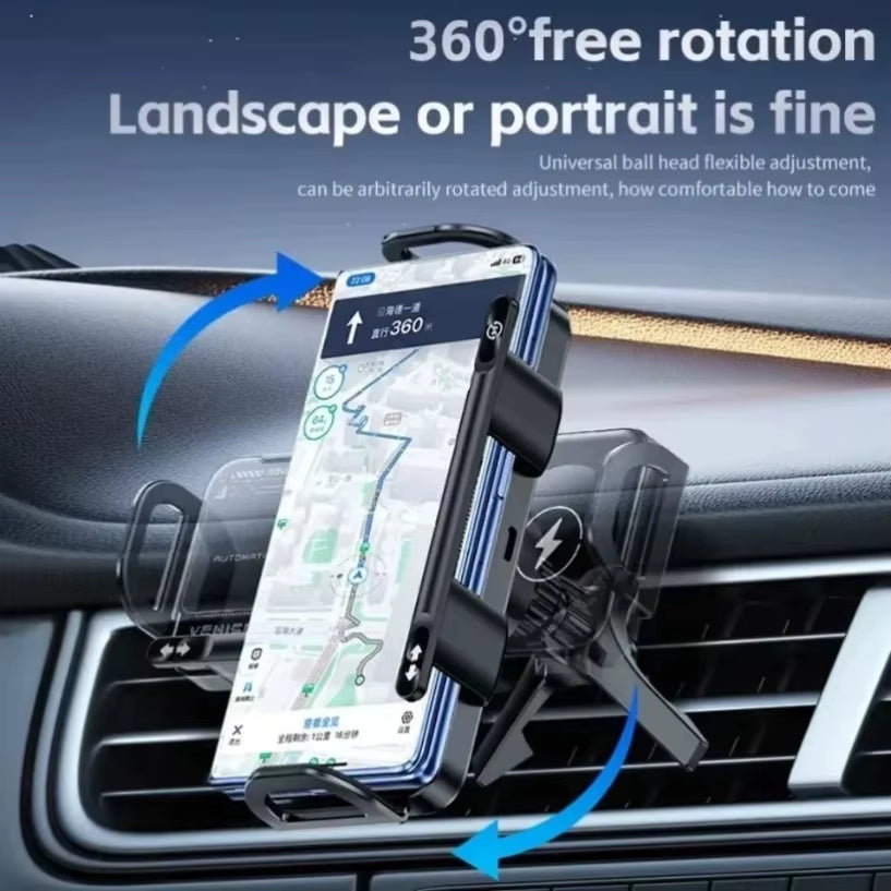 Car phone mount in landscape orientation