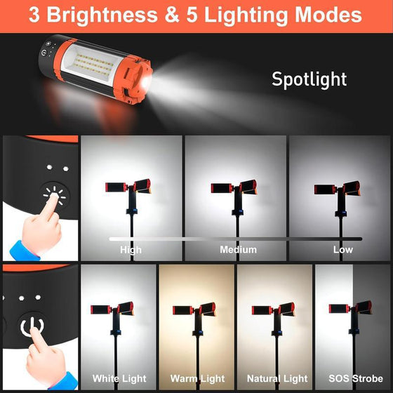 Rechargeable LED Camping Light with Tripod Outdoor Lighting & Tools product image 4