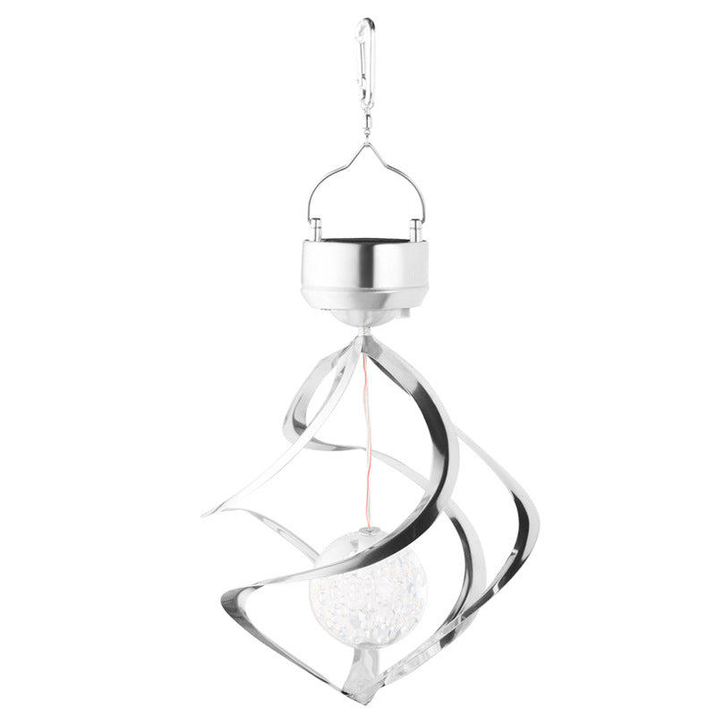 Solar Powered LED Wind Spinner Light