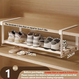 Iron shoe rack modules stacked vertically