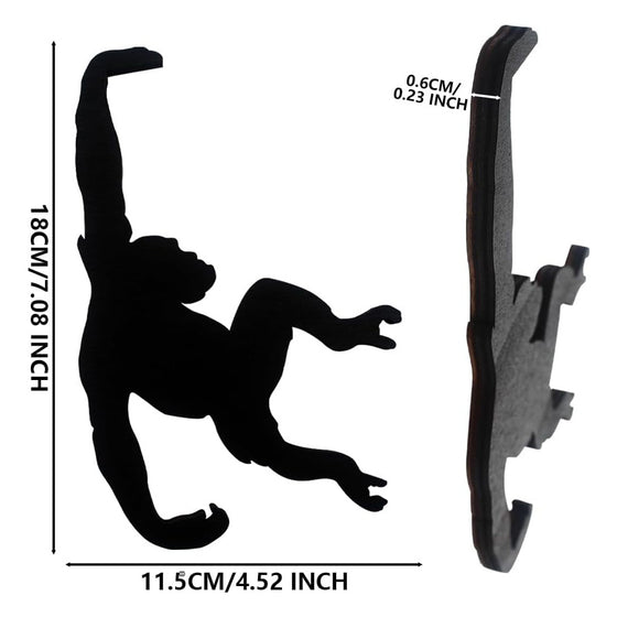 Monkey wall hook dimensions 18 x 11.5 cm, 0.6 cm thick