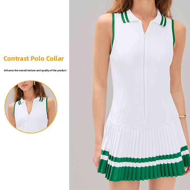 Womens Quick-Dry Pleated Tennis Dress