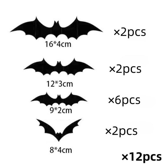 3D Halloween Bat Wall Stickers