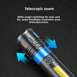 High Power Zoom Flashlight with Digital Display