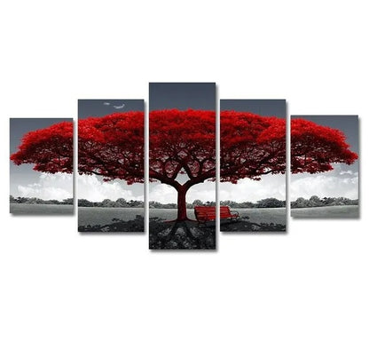 5 Piece Canvas Landscape Wall Art Set