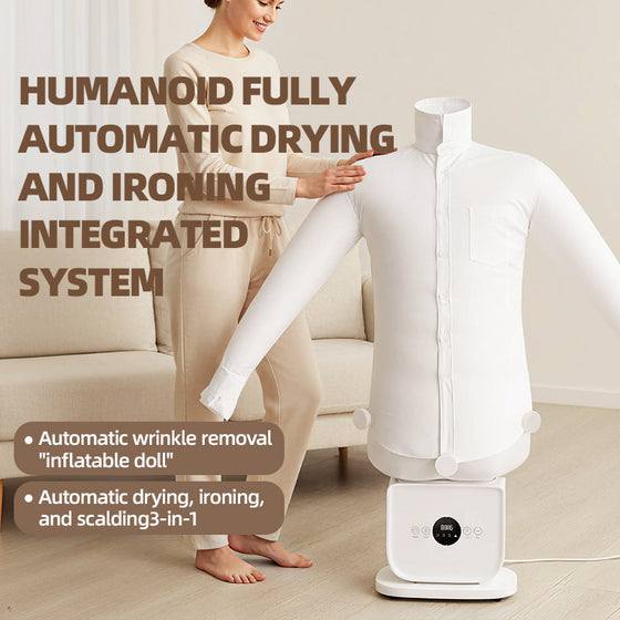 Fully Automatic Humanoid Garment Steamer and Dryer with Multiple Attachments
